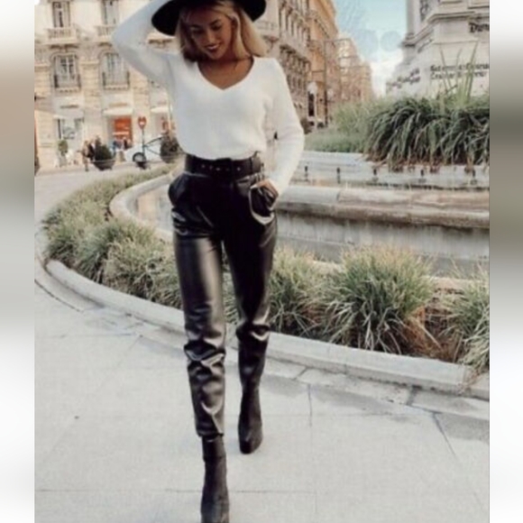 ZARA PU LEATHER Pants - Picture 2 of 15